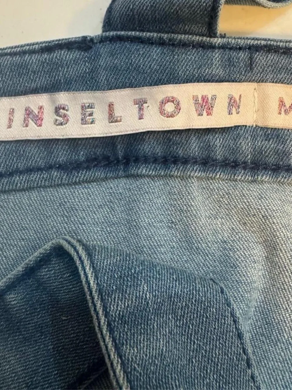 Tinseltown Blue Denim Mini Dress with side Cutouts - Picture 3 of 6